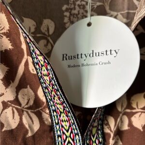 Rustydustty Brown Floral Dress